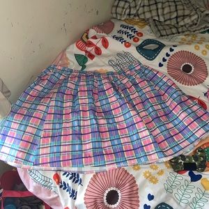 Plus plaid skirt